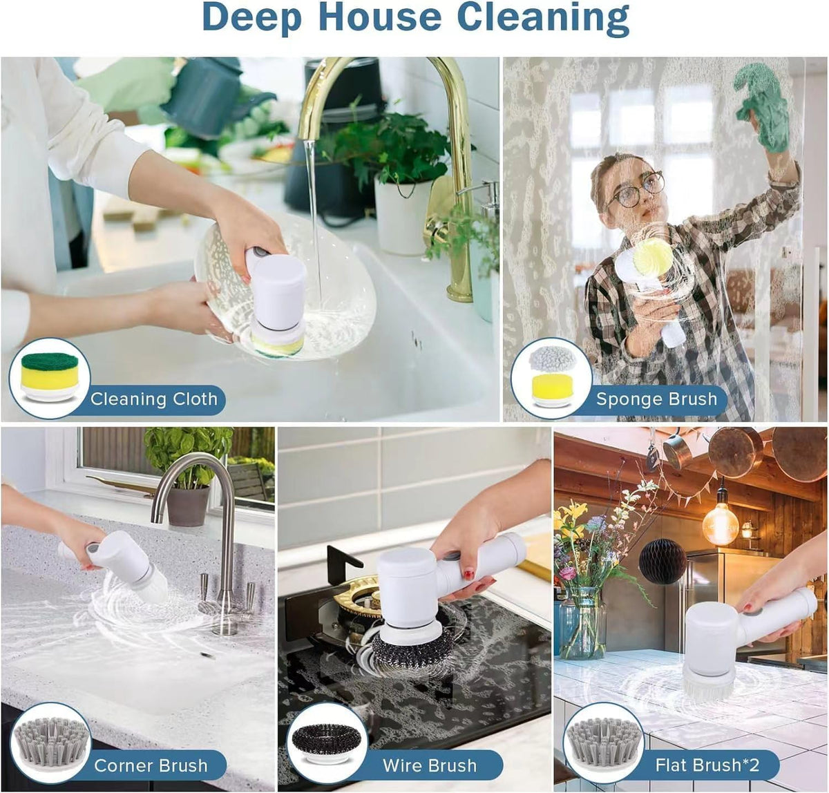 5 in 1 Multi-Functional Electric Cleaning Brush (CFT-07)