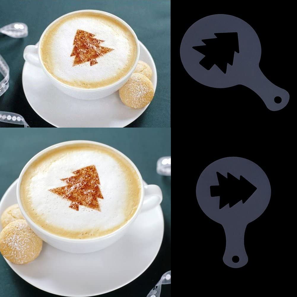 SYGA 16pcs Creative Nice Coffee Stencil Coffee Template Strew Spray Art Stencils(CFT-15)