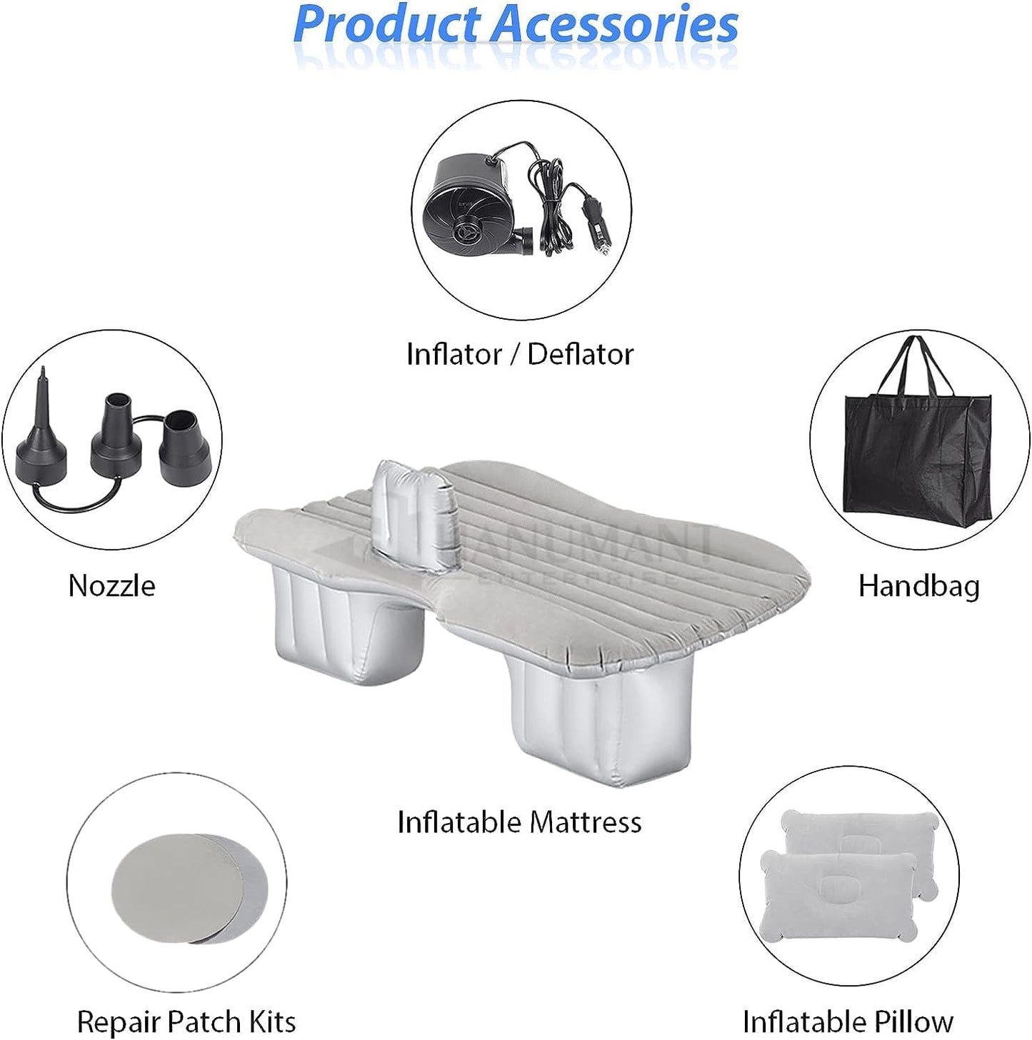 Premium Car Inflatable Bed with Pump & 2 Air Pillow (SVO_13)